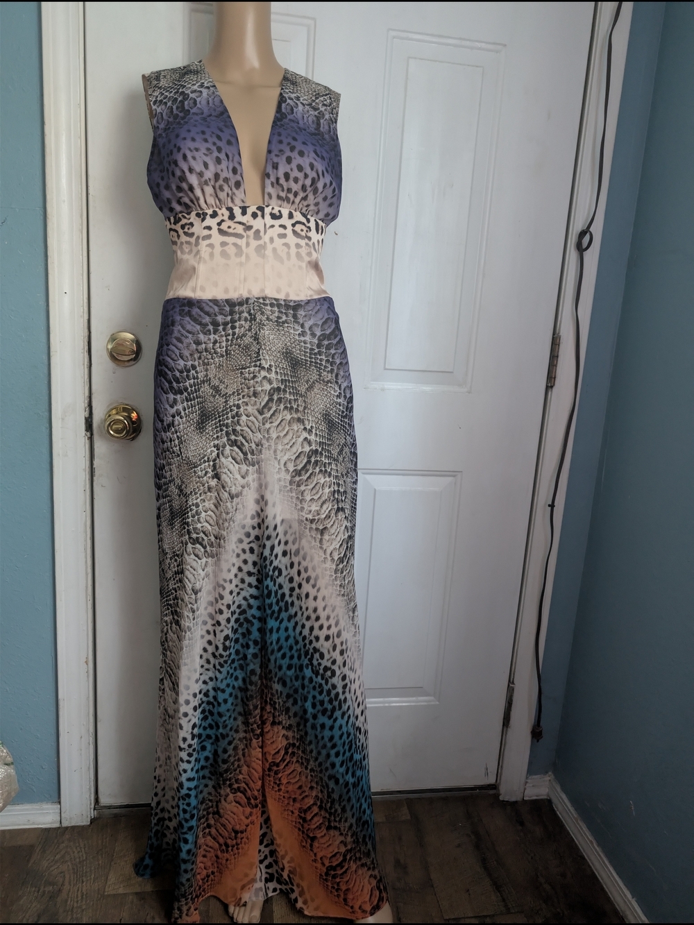 Marciano Multicolor Animal-Print Maxi Dress